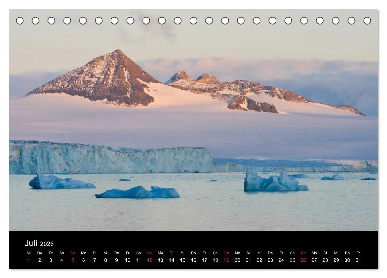 Bild: 9783457947128 | Antarktis 68° Süd (Tischkalender 2026 DIN A5 quer), CALVENDO...