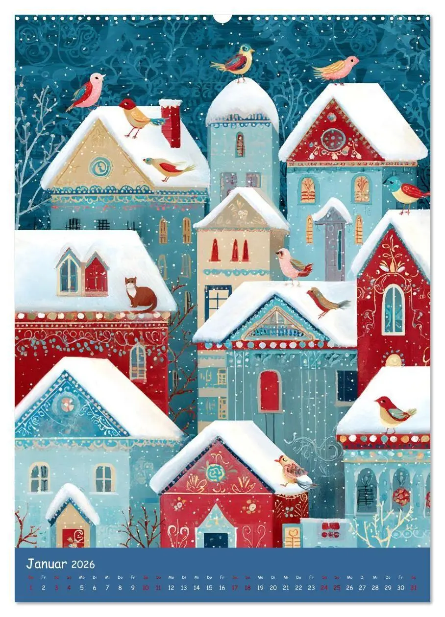 Bild: 9783516727128 | Folk Art Seasons (Wandkalender 2026 DIN A2 hoch), CALVENDO...
