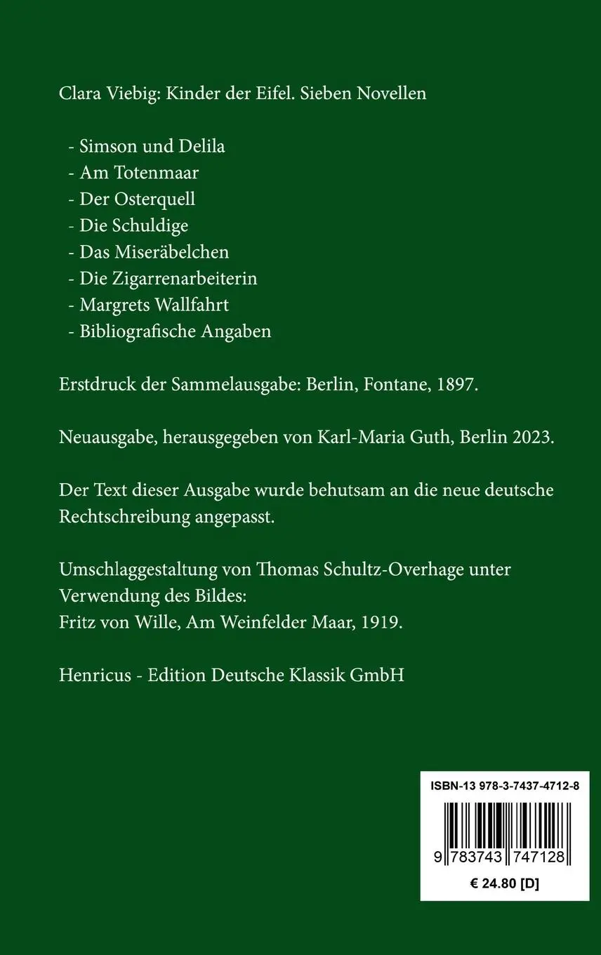 Rückseite: 9783743747128 | Kinder der Eifel | Sieben Novellen | Clara Viebig | Buch | 172 S.