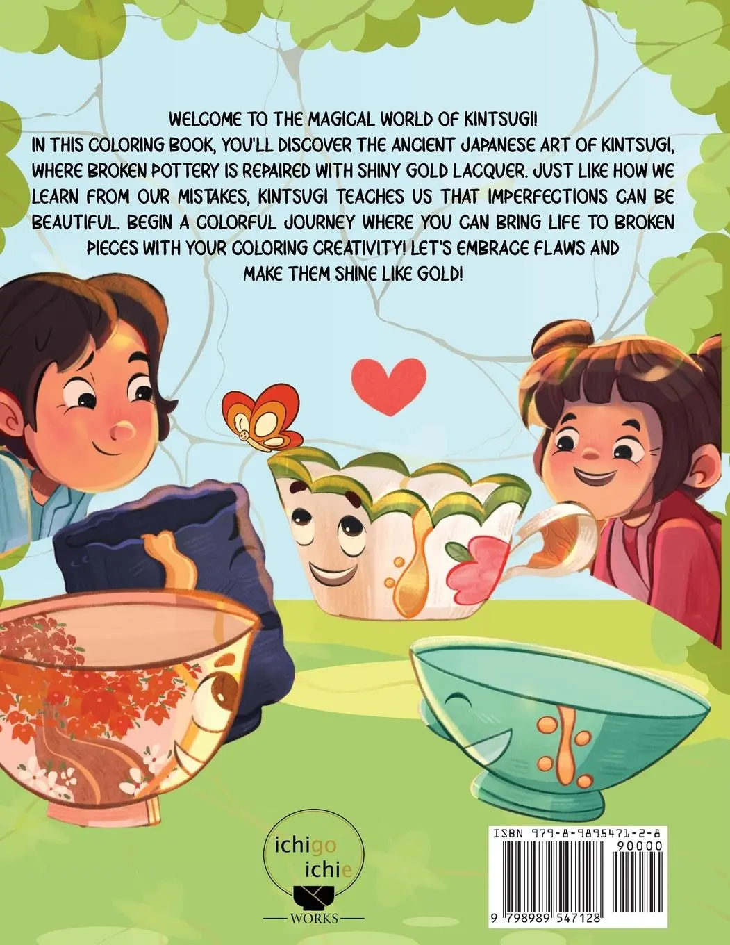 Rückseite: 9798989547128 | Kintsugi Coloring Journal for Children 6-8 Years | David Huerta | Buch