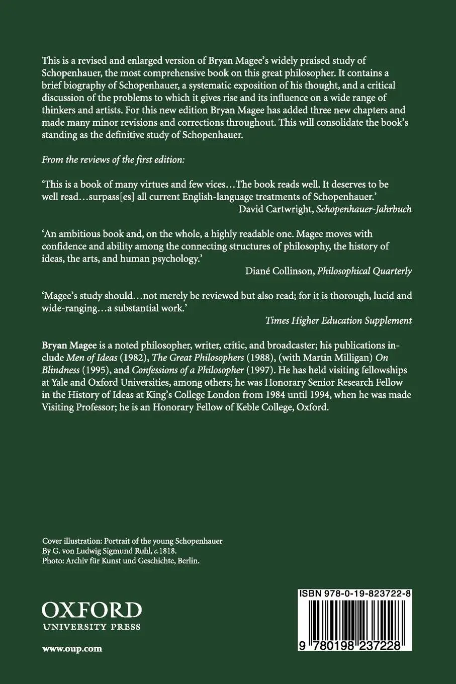 Rückseite: 9780198237228 | The Philosophy of Schopenhauer | Bryan Magee | Taschenbuch | Englisch