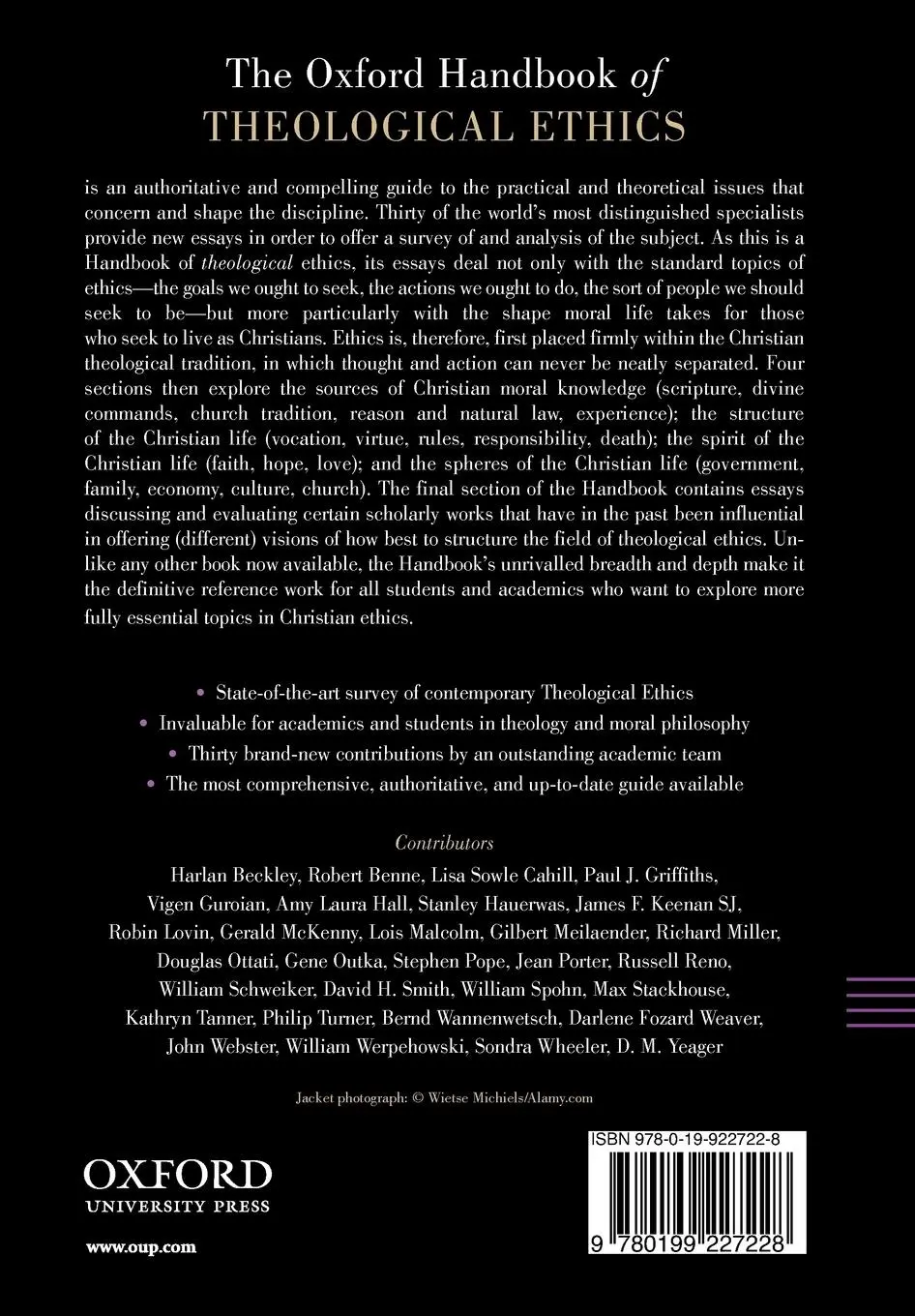Rückseite: 9780199227228 | The Oxford Handbook of Theological Ethics | Gilbert Meilaender (u. a.)