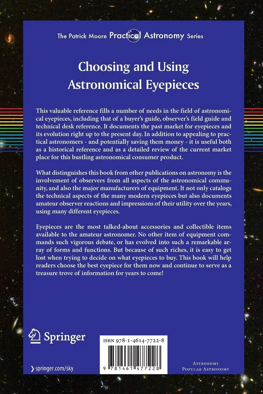 Rückseite: 9781461477228 | Choosing and Using Astronomical Eyepieces | William Paolini | Buch
