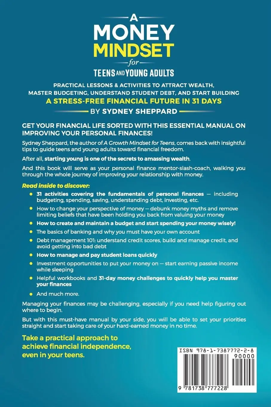 Rückseite: 9781738777228 | A Money Mindset for Teens and Young Adults | Sydney Sheppard | Buch
