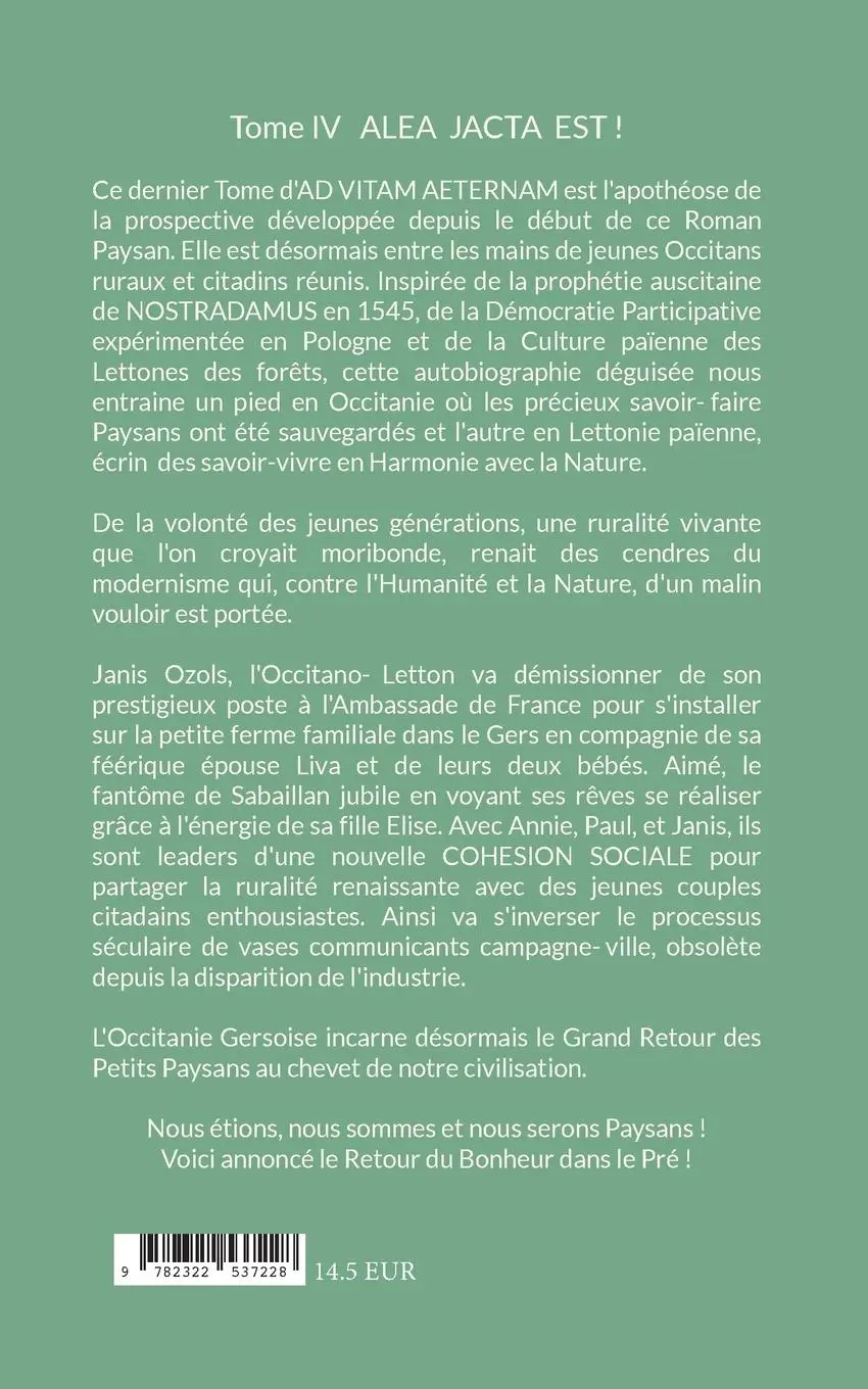 Rückseite: 9782322537228 | Ad vitam æternam tome IV | Jean Amblard Paysan Du Gers En Lettonie
