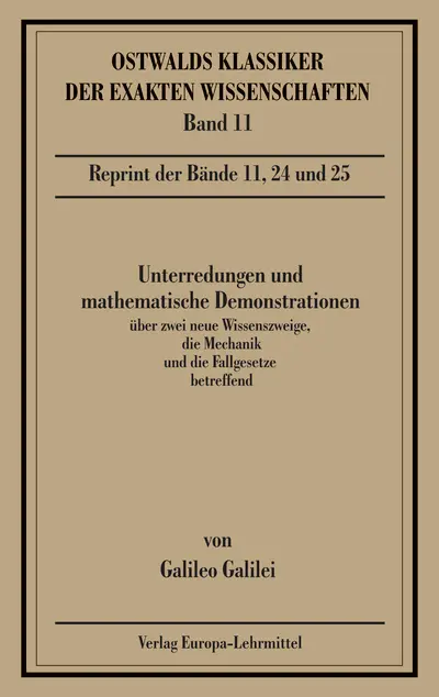 Cover: 9783808557228 | Unterredungen und mathematische Demonstrationen über zwei neue...