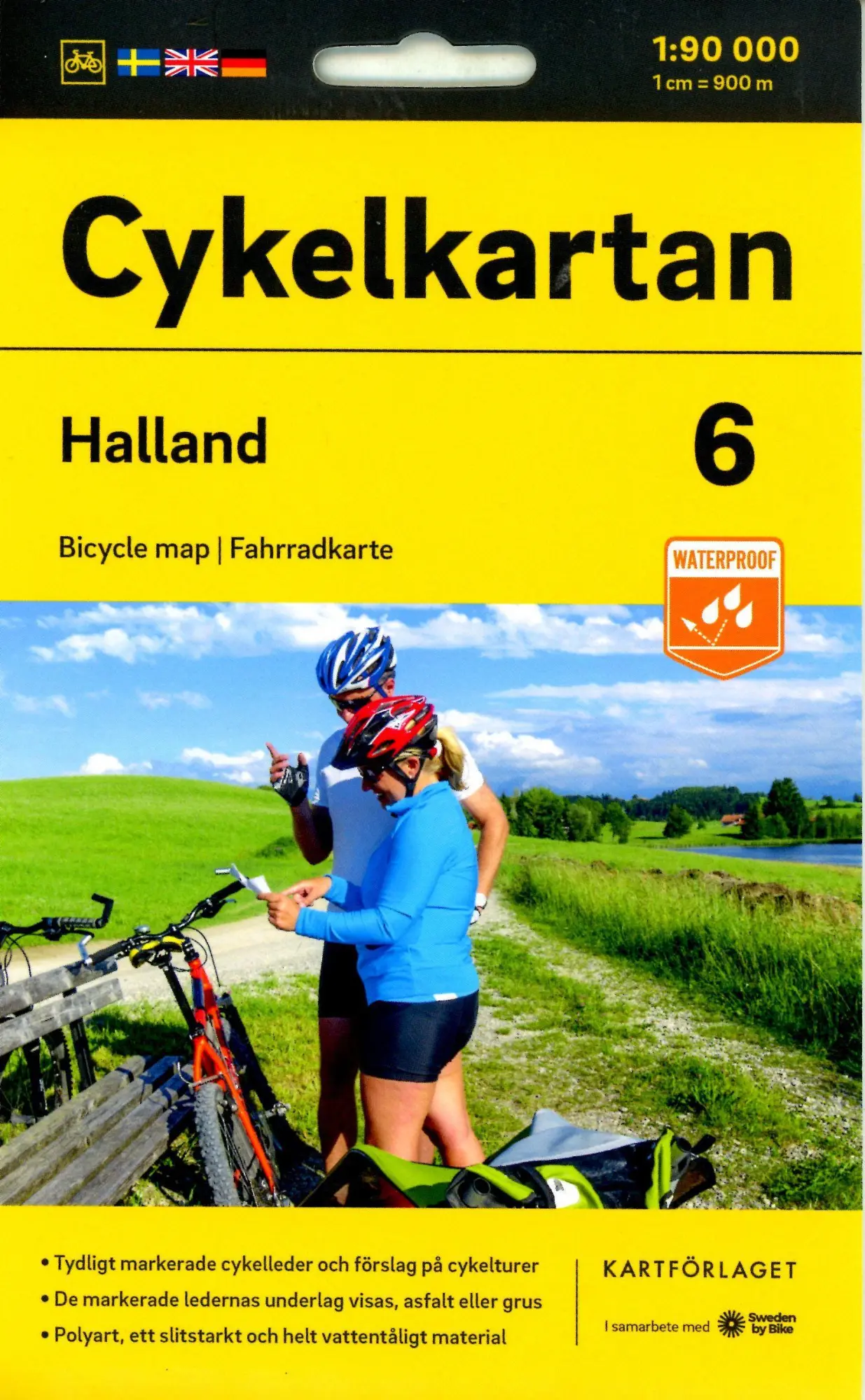 Cover: 9789189427228 | Cykelkartan Blad 6 Halland 1:90000 | Radwanderkarte 06 Halland 1:90000