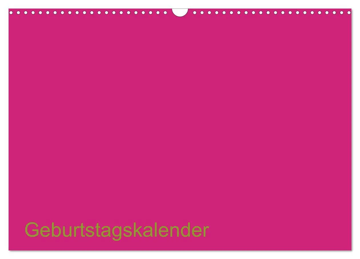 Cover: 9783435767328 | Bastel-Geburtstagskalender pink / Geburtstagskalender (Wandkalender...