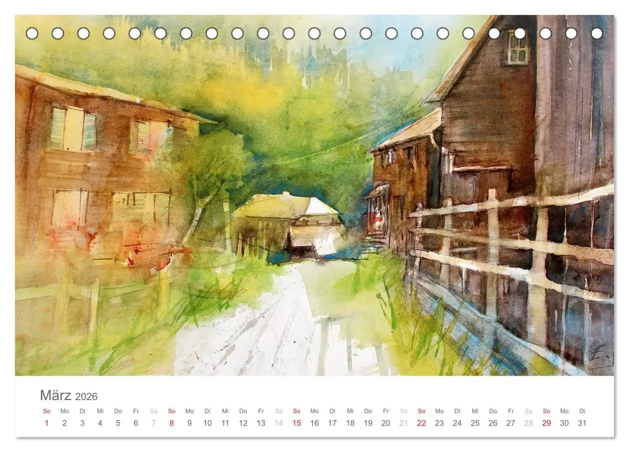 Bild: 9783516017328 | Faszination Aquarell - Eckard Funck (Tischkalender 2026 DIN A5...