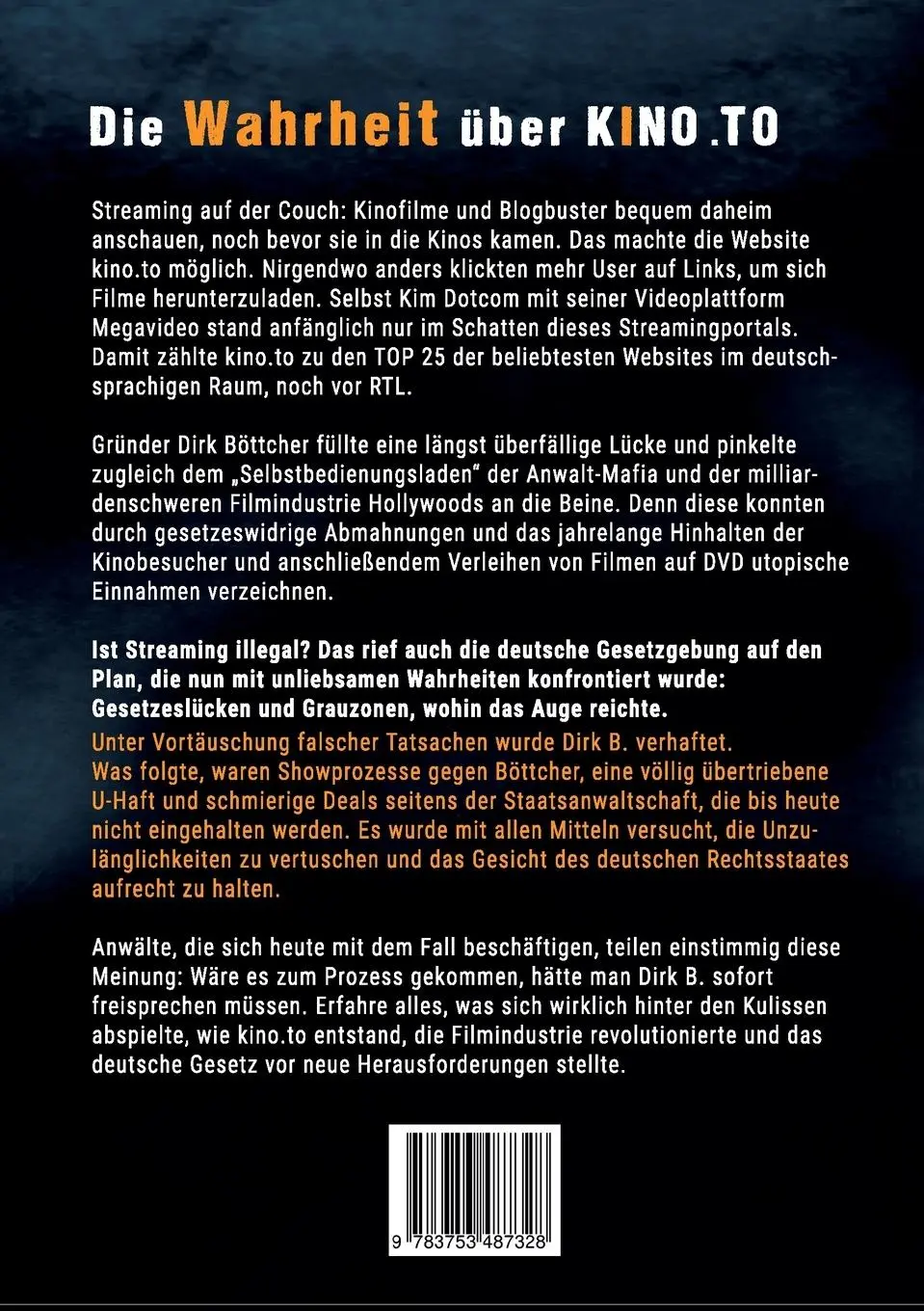 Rückseite: 9783753487328 | Die Wahrheit über kino.to | Peter L. Dojo | Taschenbuch | 200 S.