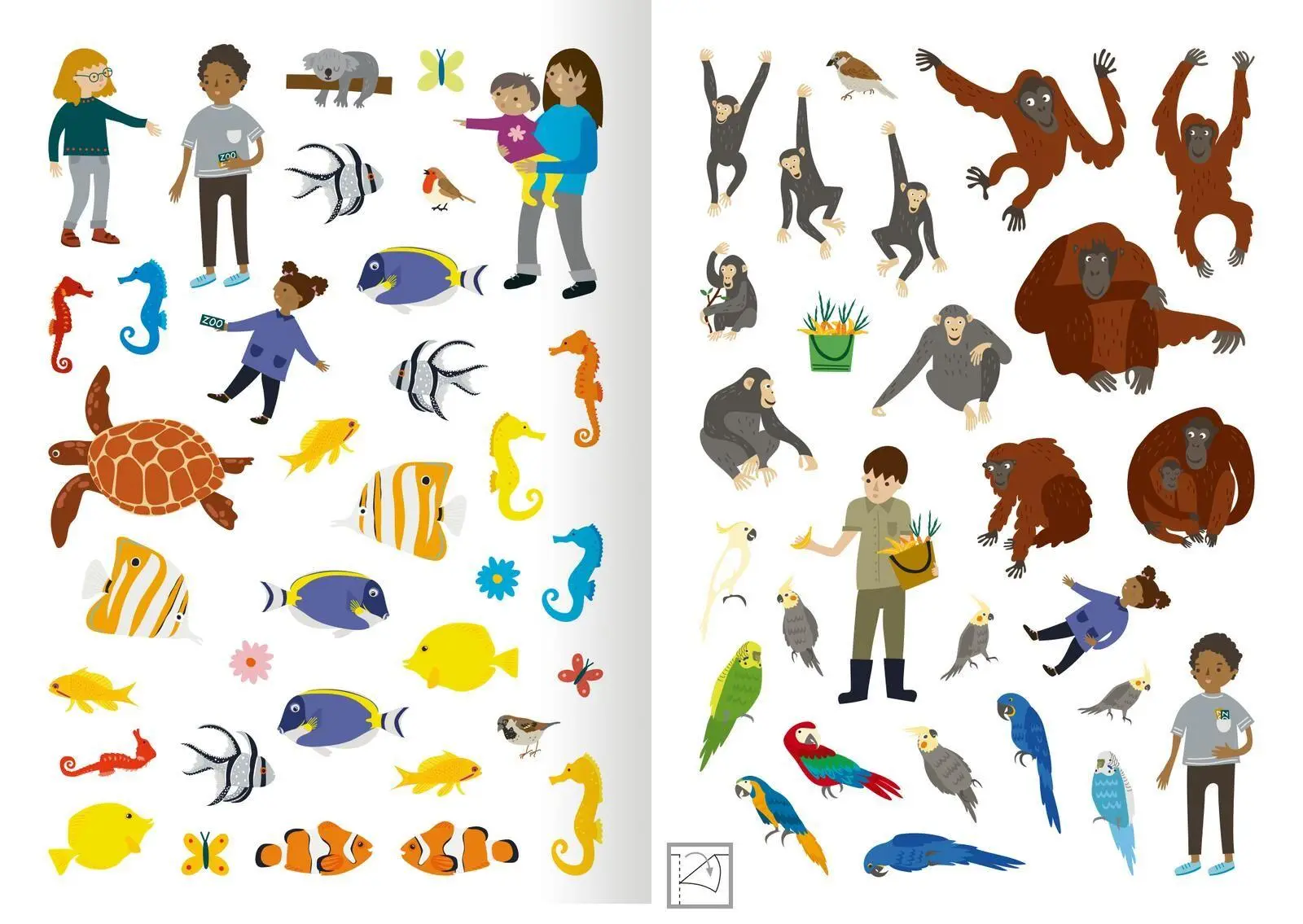 Bild: 9783845867328 | MINI-Stickerheft - Im Zoo | Über 200 Sticker | Izabella Markiewicz
