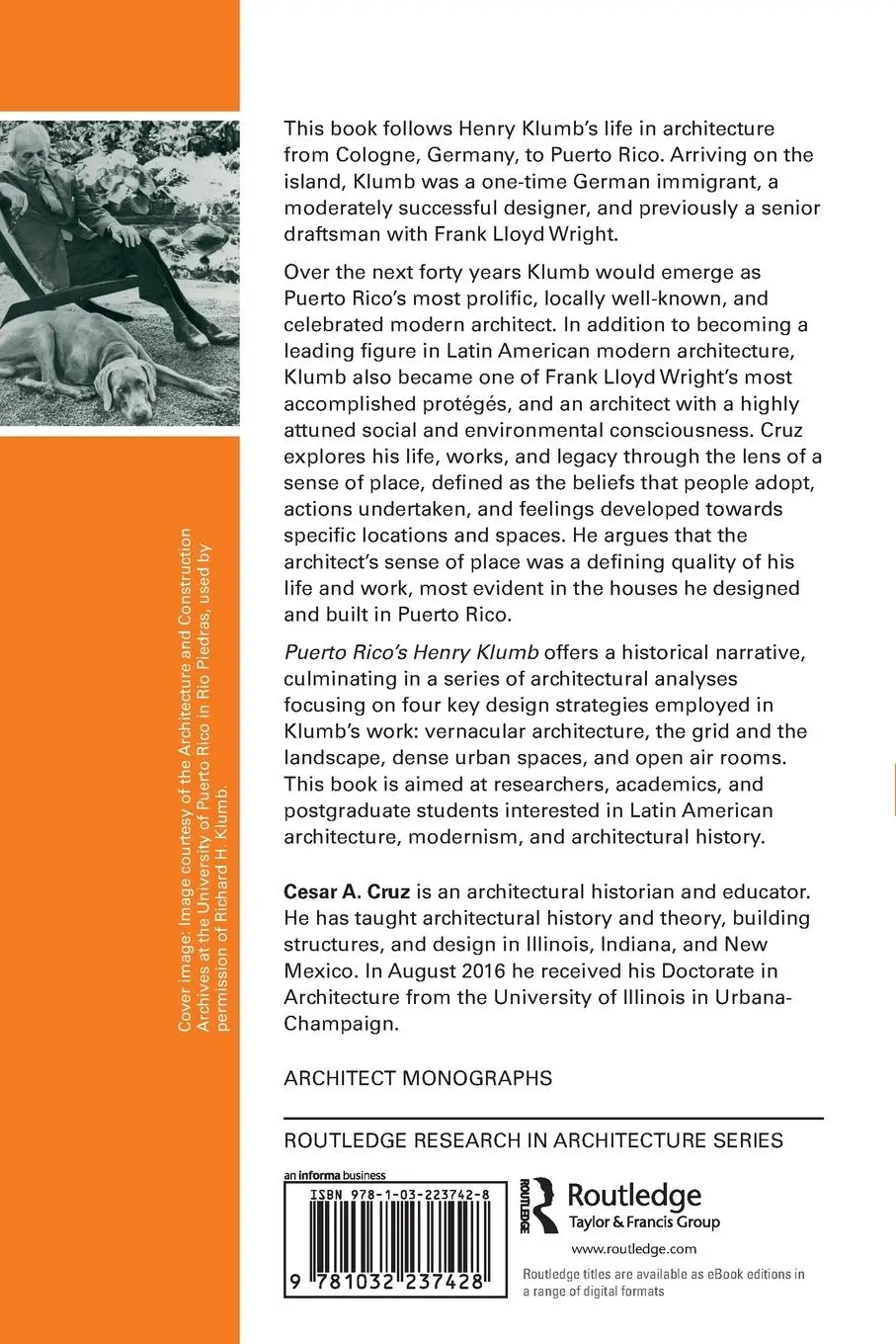 Rückseite: 9781032237428 | Puerto Rico's Henry Klumb | A Modern Architect's Sense of Place | Cruz