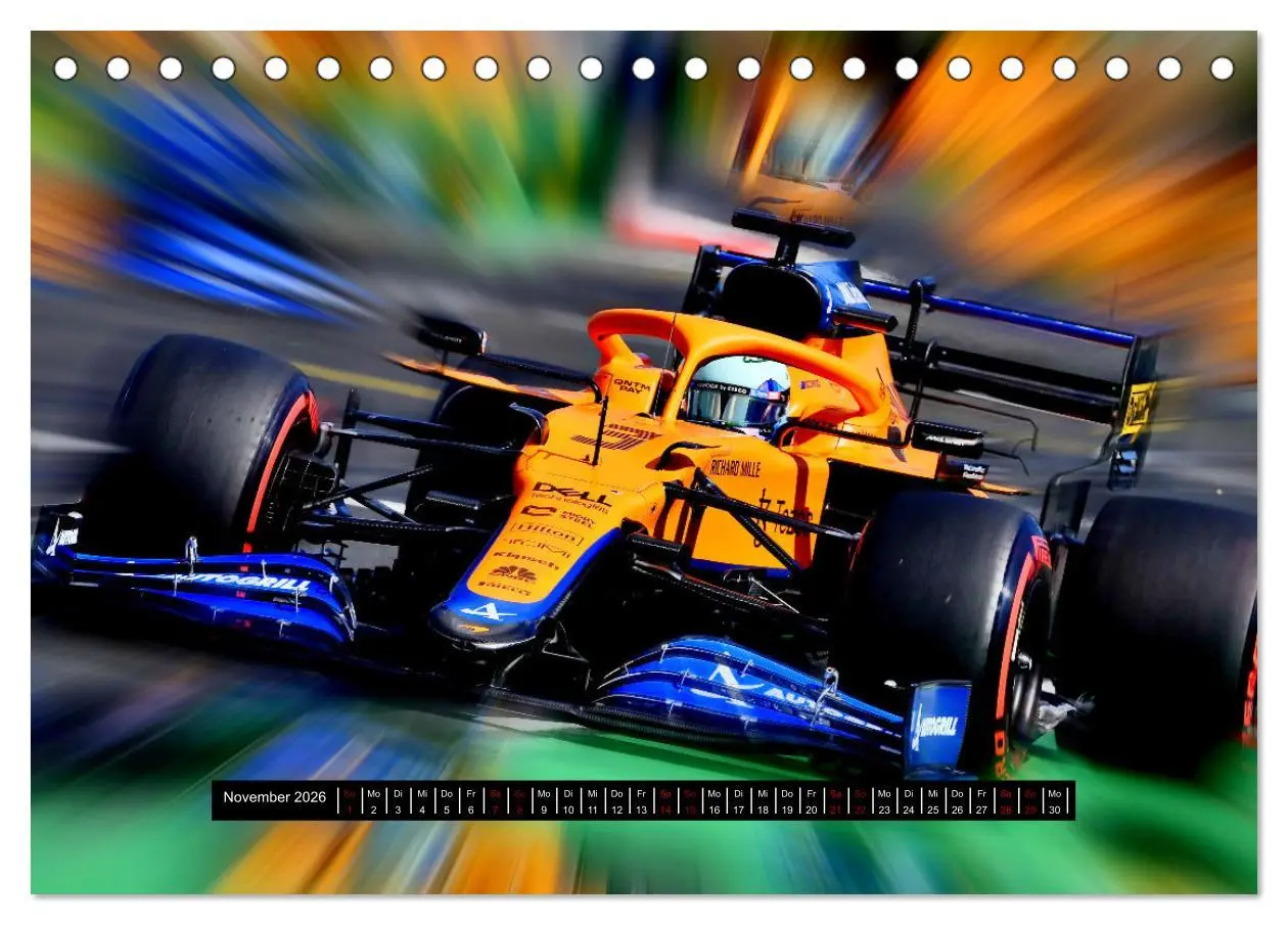 Bild: 9783457607428 | Vollgas in der Formel 1 (Tischkalender 2026 DIN A5 quer), CALVENDO...