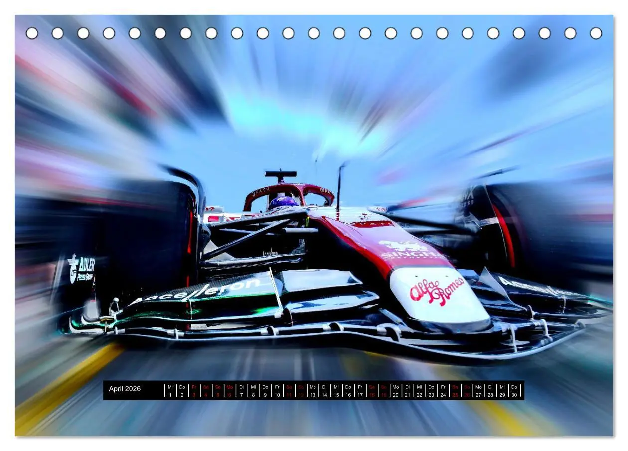 Bild: 9783457607428 | Vollgas in der Formel 1 (Tischkalender 2026 DIN A5 quer), CALVENDO...