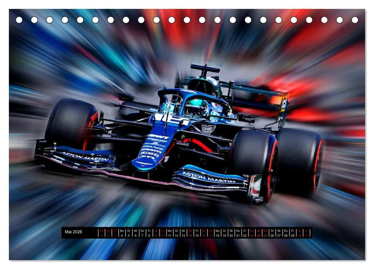 Bild: 9783457607428 | Vollgas in der Formel 1 (Tischkalender 2026 DIN A5 quer), CALVENDO...
