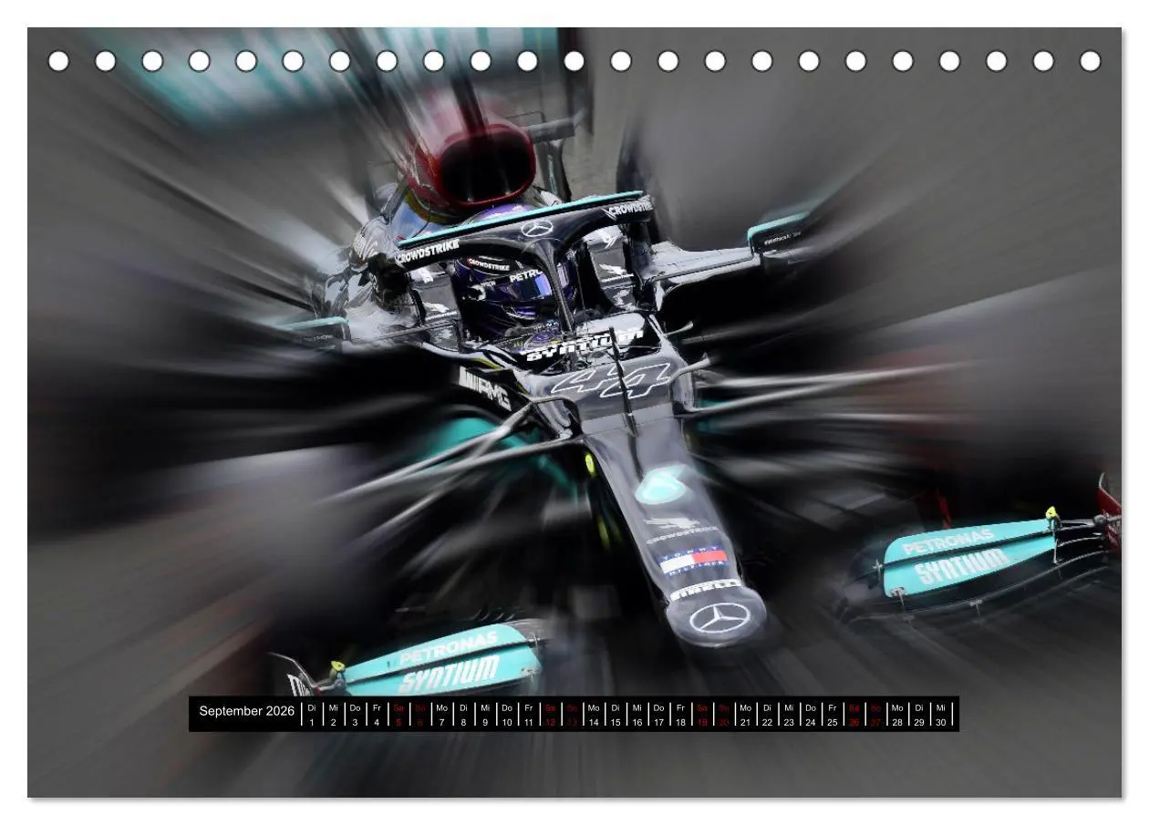 Bild: 9783457607428 | Vollgas in der Formel 1 (Tischkalender 2026 DIN A5 quer), CALVENDO...