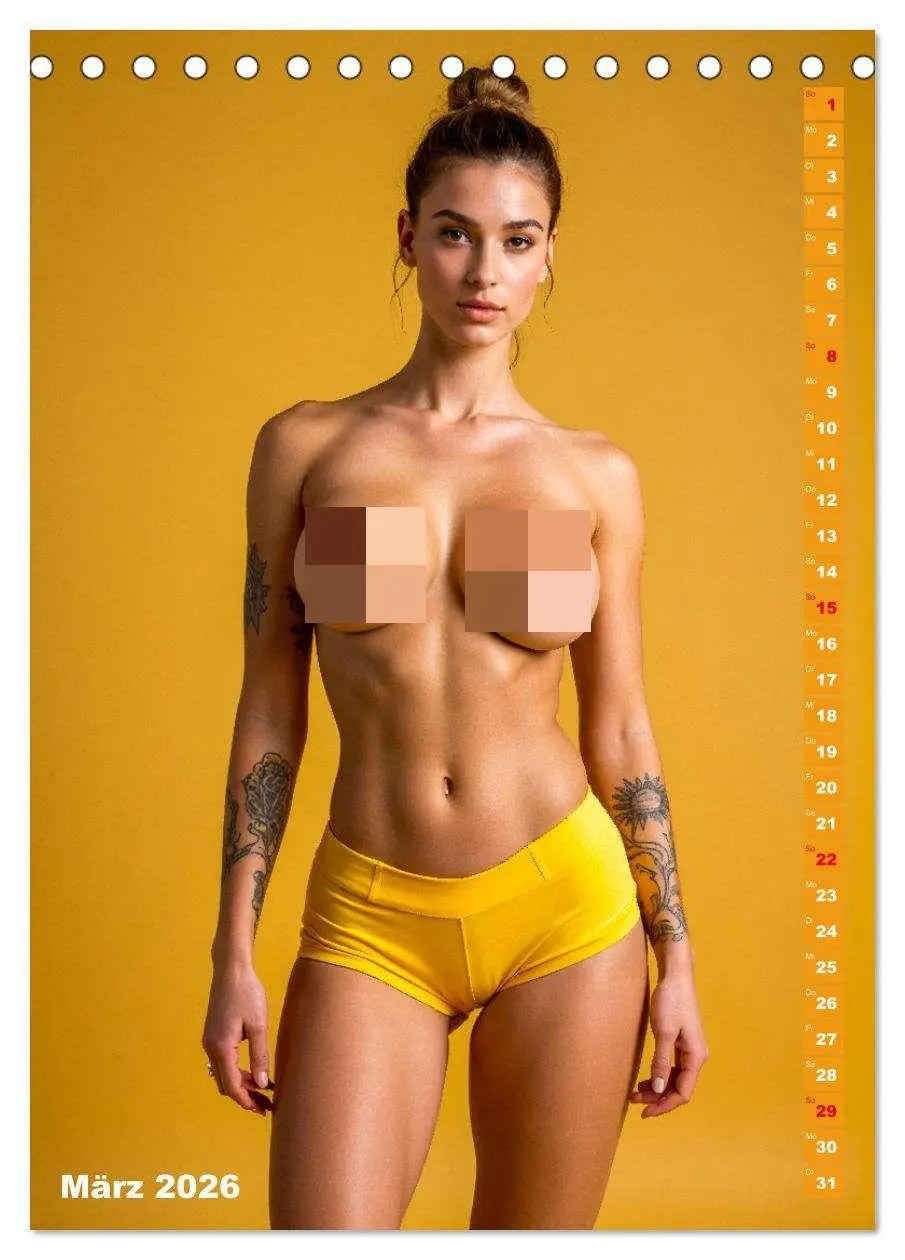 Bild: 9783516627428 | NACKTE BRÜSTE - Unzensierte Frauen mit Tattoo (Tischkalender 2026...