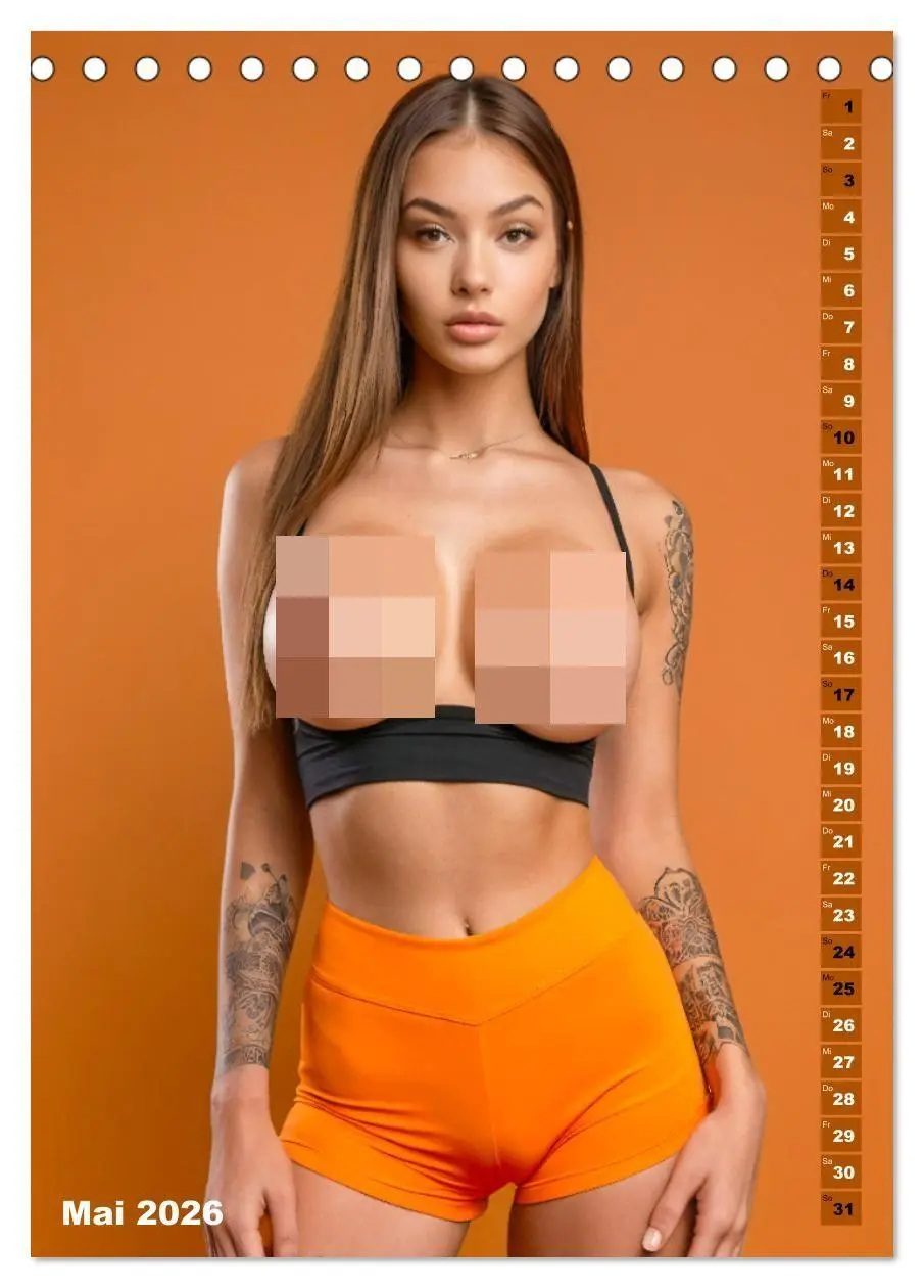 Bild: 9783516627428 | NACKTE BRÜSTE - Unzensierte Frauen mit Tattoo (Tischkalender 2026...