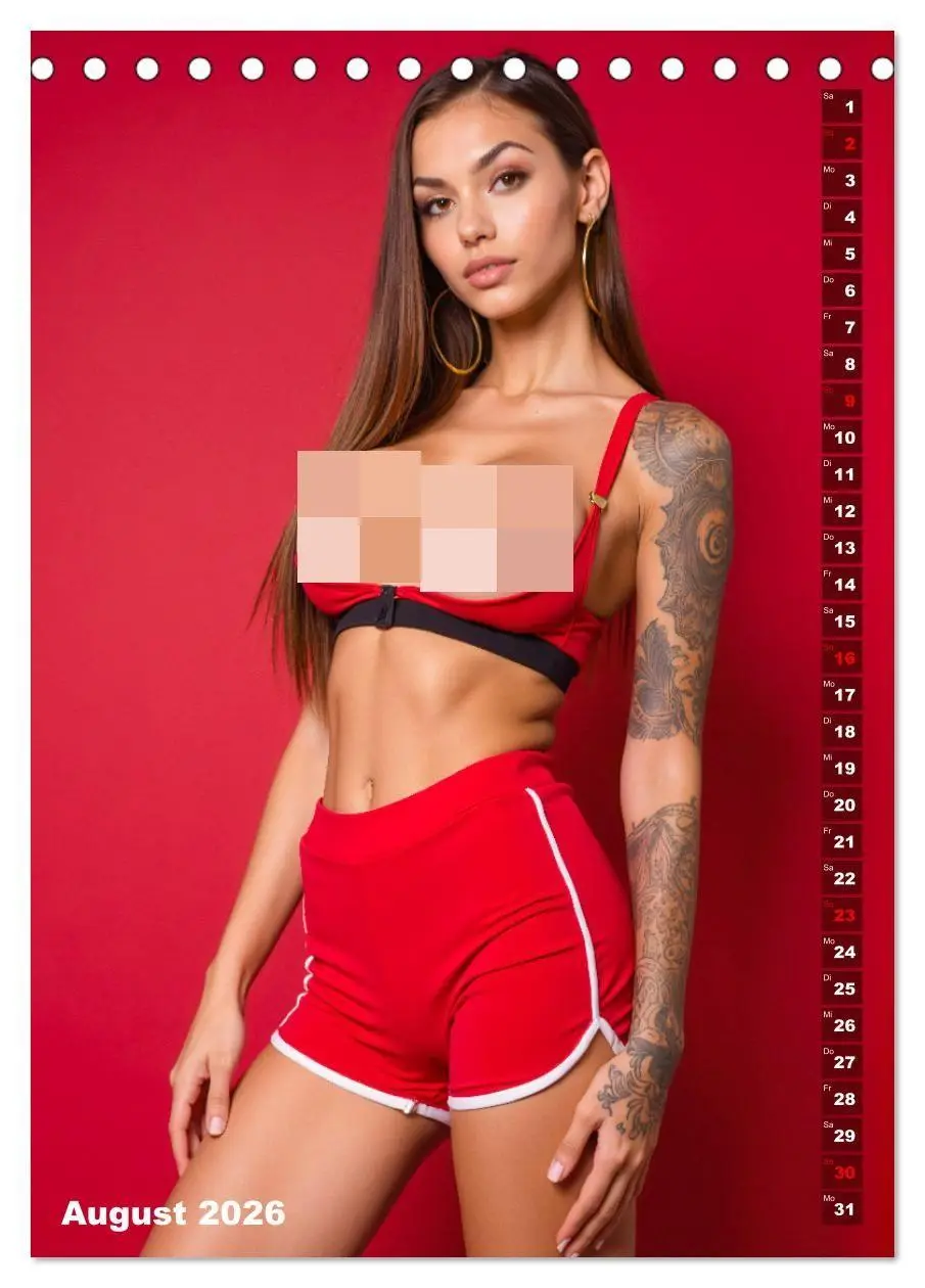 Bild: 9783516627428 | NACKTE BRÜSTE - Unzensierte Frauen mit Tattoo (Tischkalender 2026...