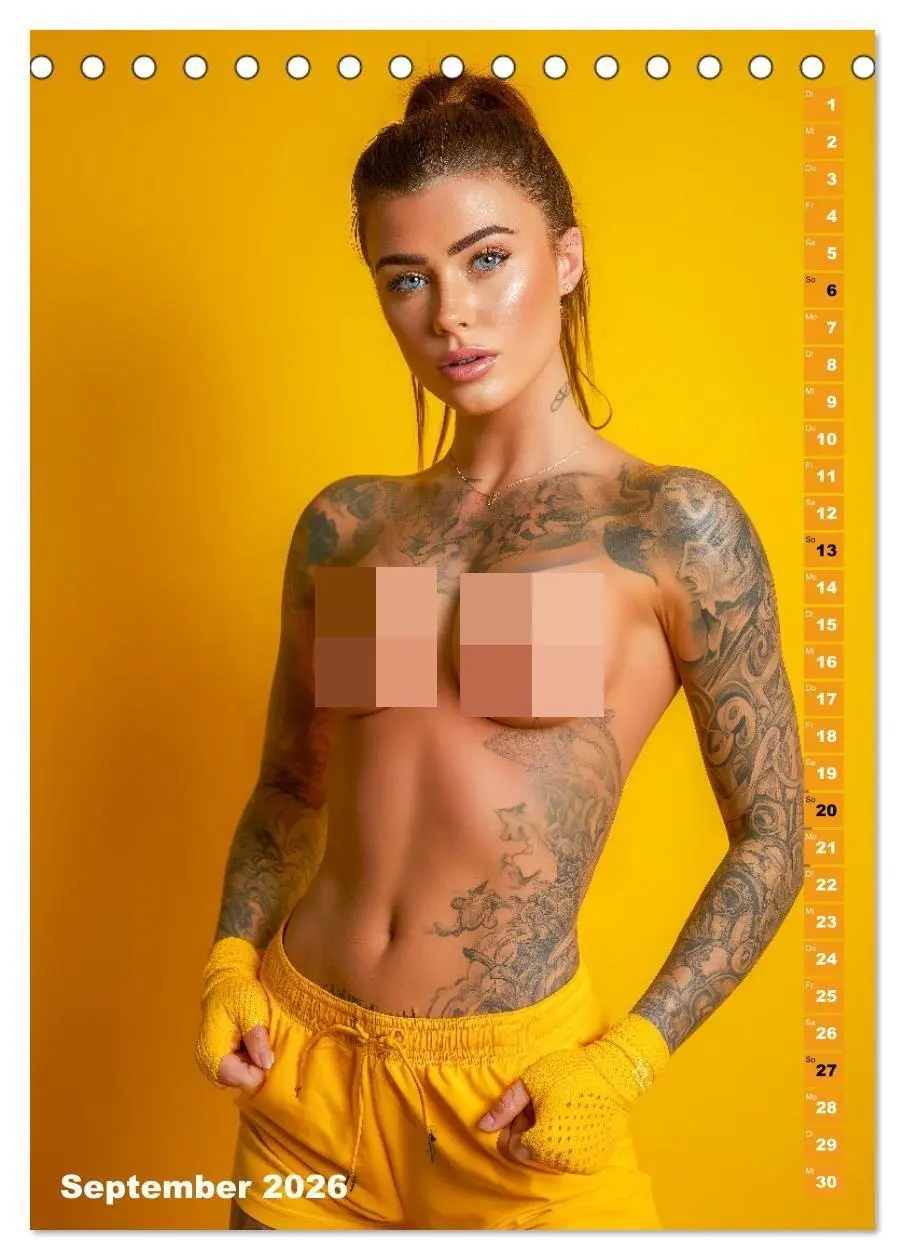 Bild: 9783516627428 | NACKTE BRÜSTE - Unzensierte Frauen mit Tattoo (Tischkalender 2026...