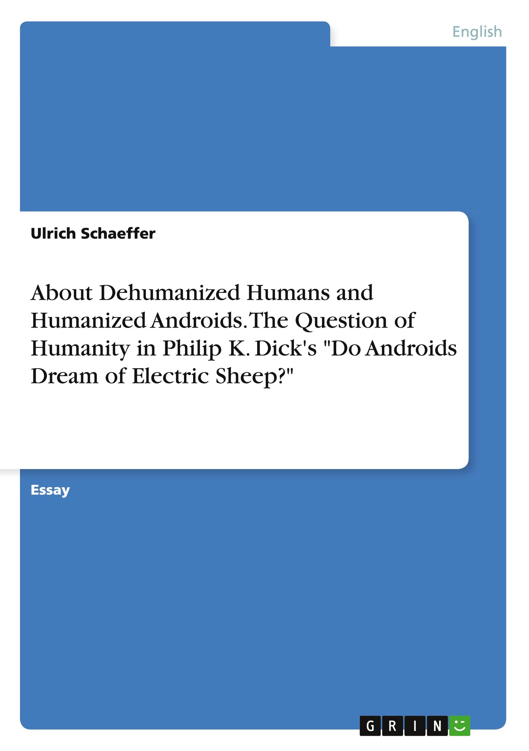 Cover: 9783656907428 | About Dehumanized Humans and Humanized Androids. The Question of...