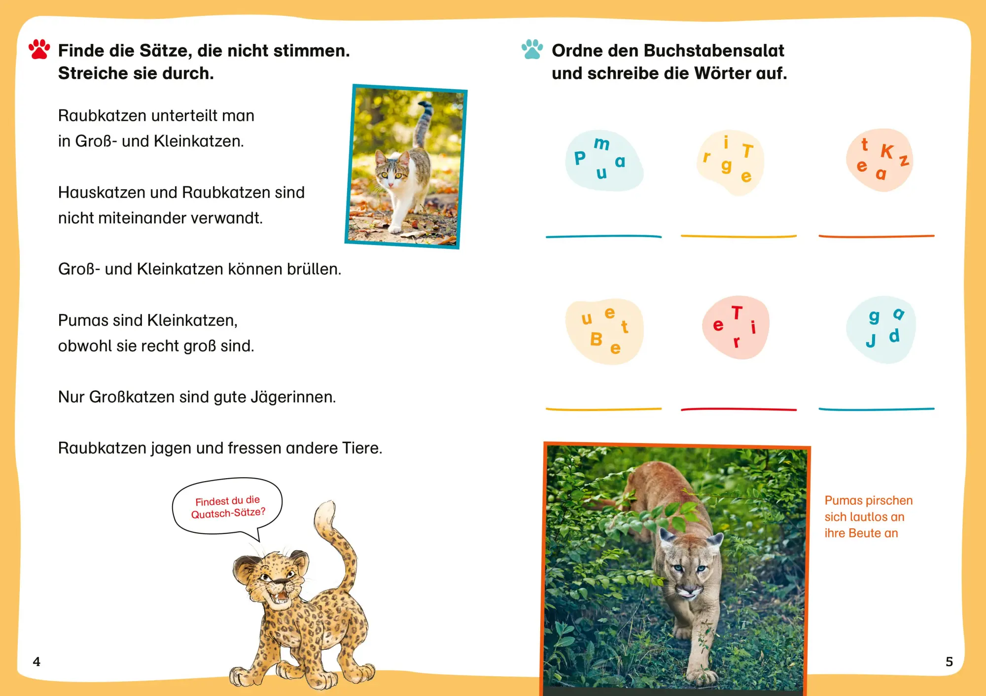 Bild: 9783788677428 | WAS IST WAS Erstes Lesen Leserätsel Heft 10. Raubkatzen | Grill | 2025