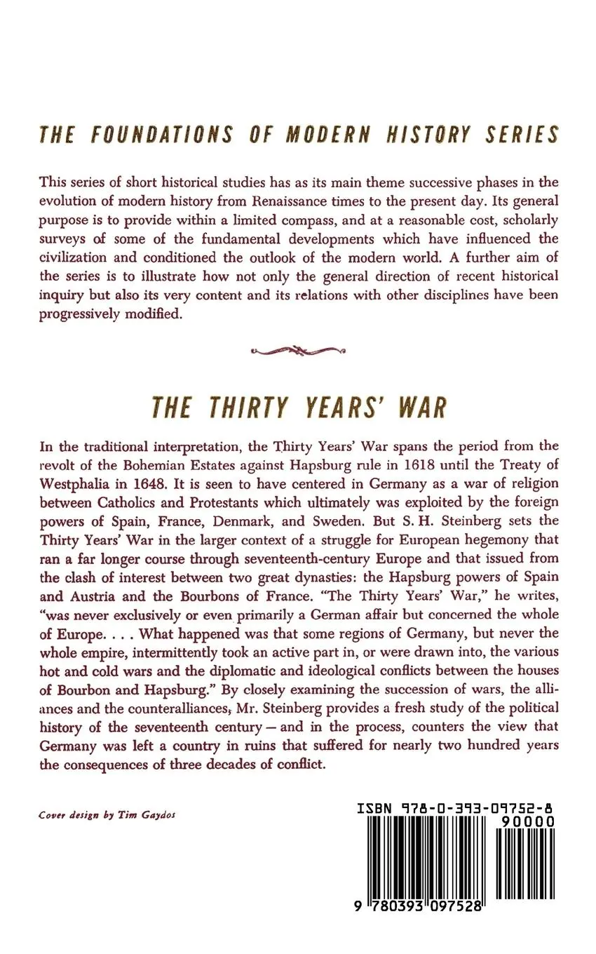 Rückseite: 9780393097528 | The Thirty Years' War | Sigfrid H. Steinberg (u. a.) | Taschenbuch