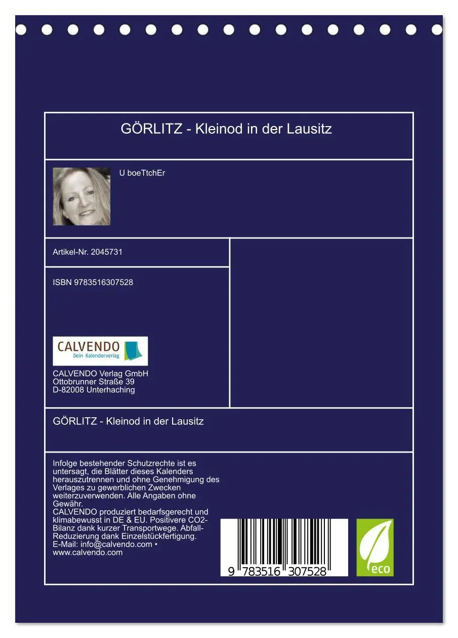 Bild: 9783516307528 | GÖRLITZ - Kleinod in der Lausitz (Tischkalender 2026 DIN A5 hoch),...