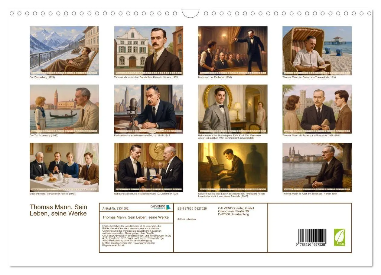 Bild: 9783516927528 | Thomas Mann. Sein Leben, seine Werke (Wandkalender 2027 DIN A3...