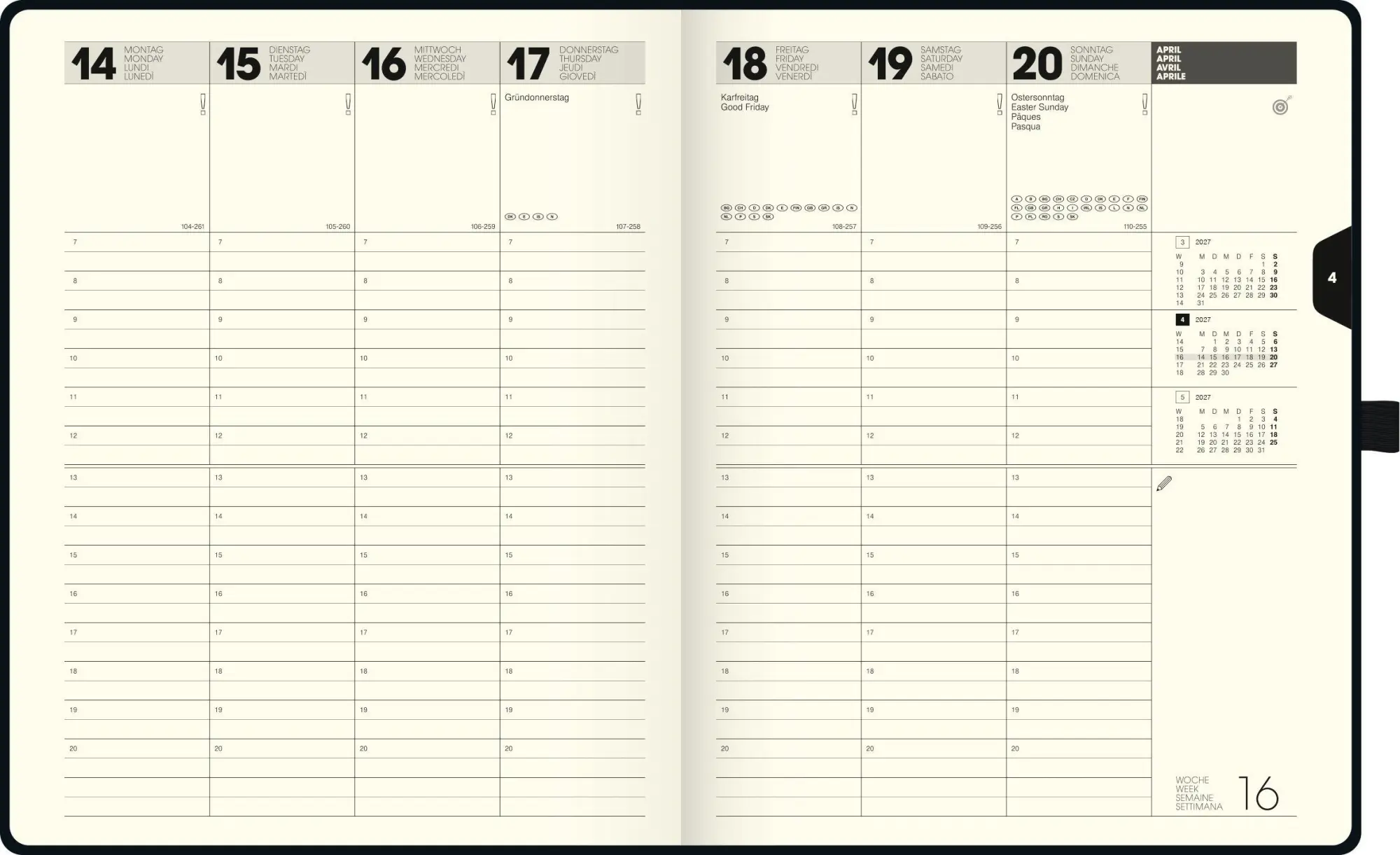 Bild: 4061947157628 | BRUNNEN 1076166907 Buchkalender Kompagnon Mod. 761 66 2027 210×260...