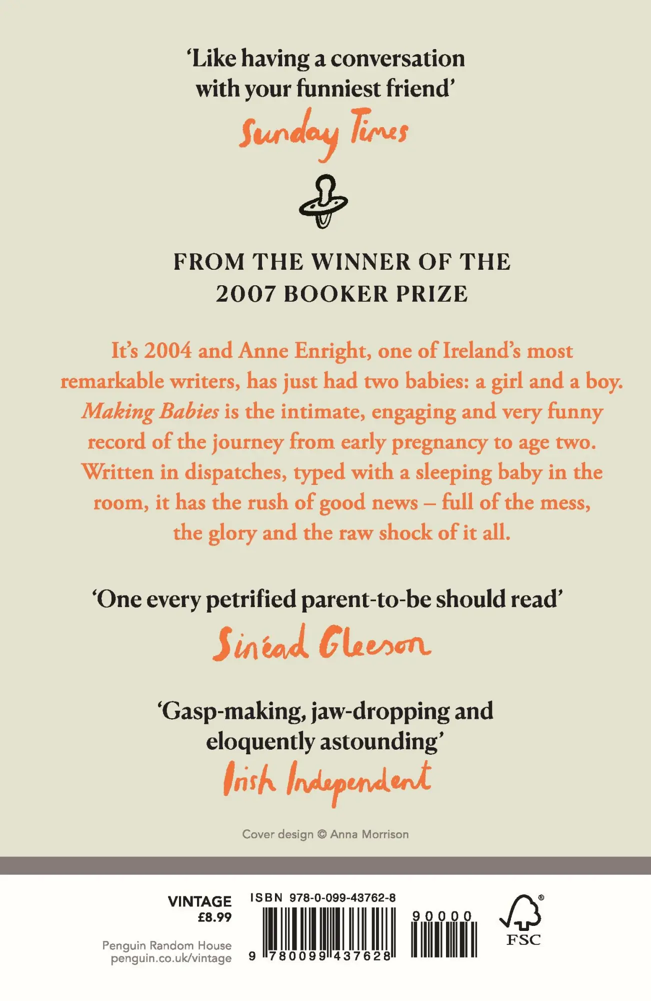 Rückseite: 9780099437628 | Making Babies | Anne Enright | Taschenbuch | Kartoniert / Broschiert
