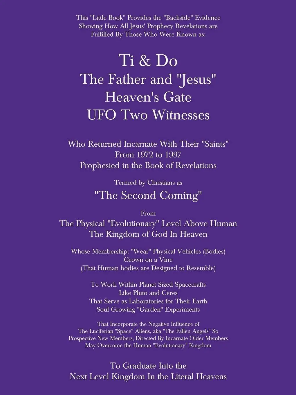 Cover: 9781524657628 | Ti &amp; Do Father &amp; "Jesus" Heaven's Gate UFO Two Witnesses | Sawyer