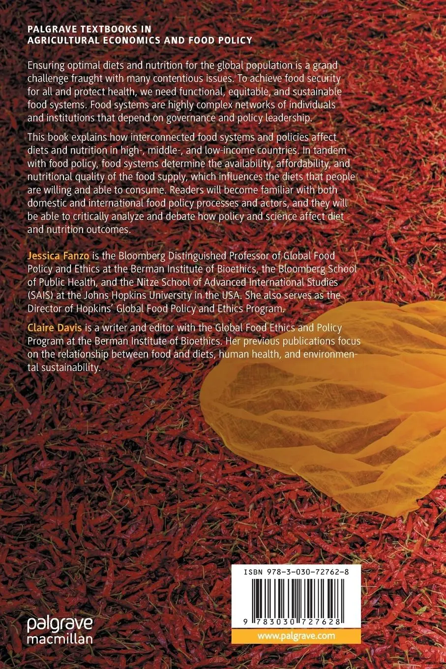 Rückseite: 9783030727628 | Global Food Systems, Diets, and Nutrition | Claire Davis (u. a.)