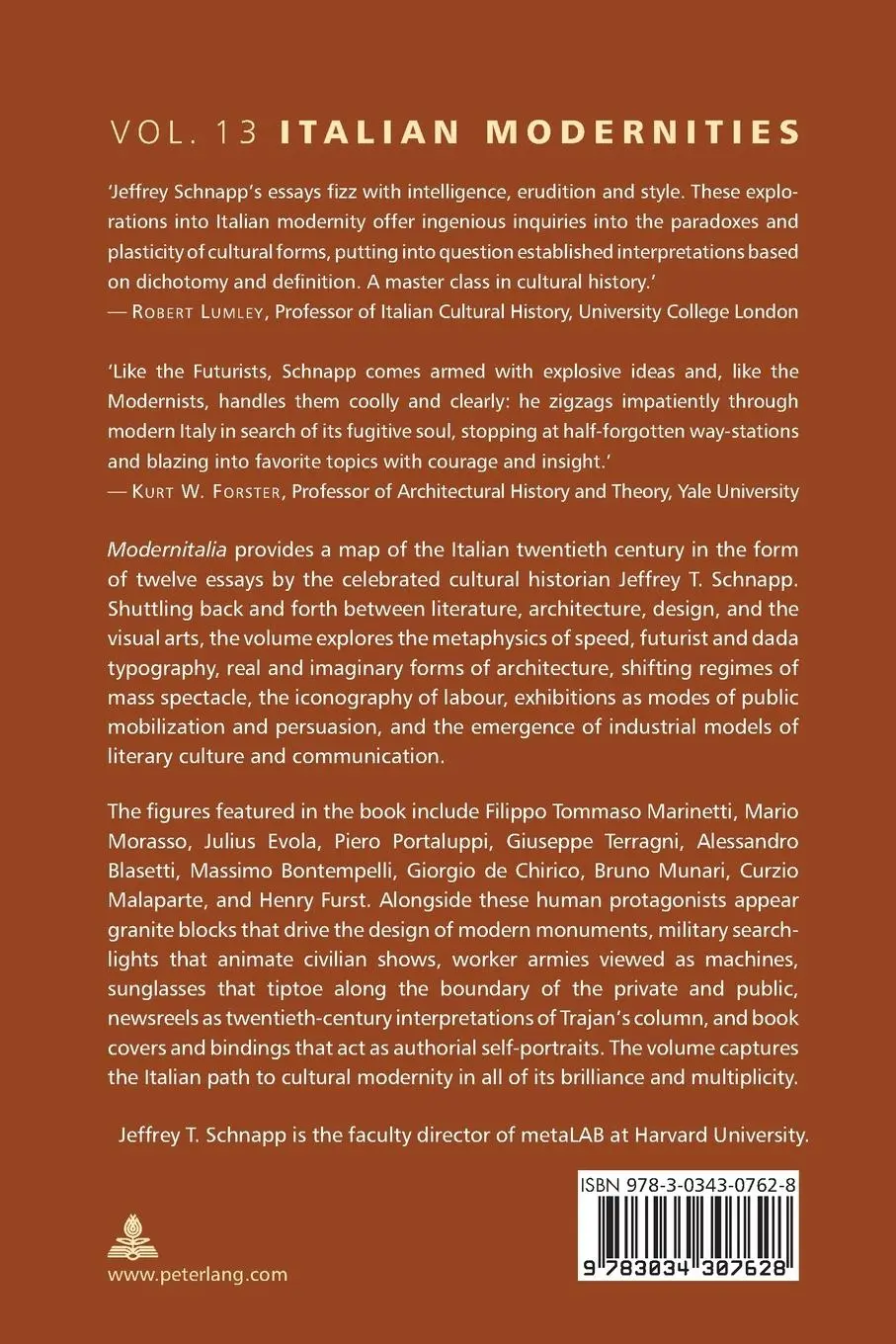 Rückseite: 9783034307628 | Modernitalia | Edited by Francesca Santovetti | Jeffrey Schnapp | Buch