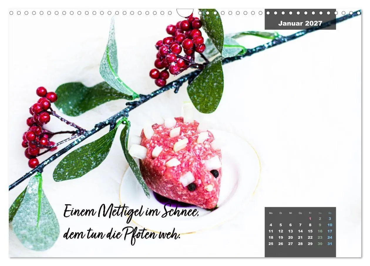 Bild: 9783569487628 | Mettkalender - Mettigel Edition (Wandkalender 2027 DIN A3 quer),...
