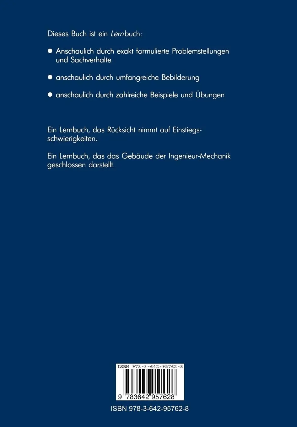 Rückseite: 9783642957628 | Ingenieur-Mechanik | Technische Mechanik für Studium und Praxis | Motz