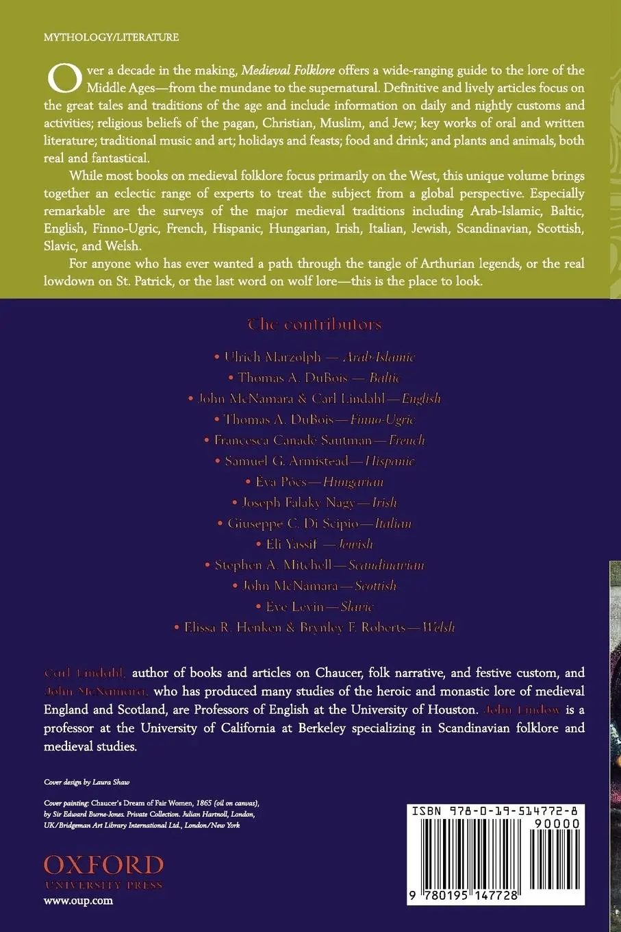 Rückseite: 9780195147728 | Medieval Folklore | Carl Lindahl (u. a.) | Taschenbuch | Englisch