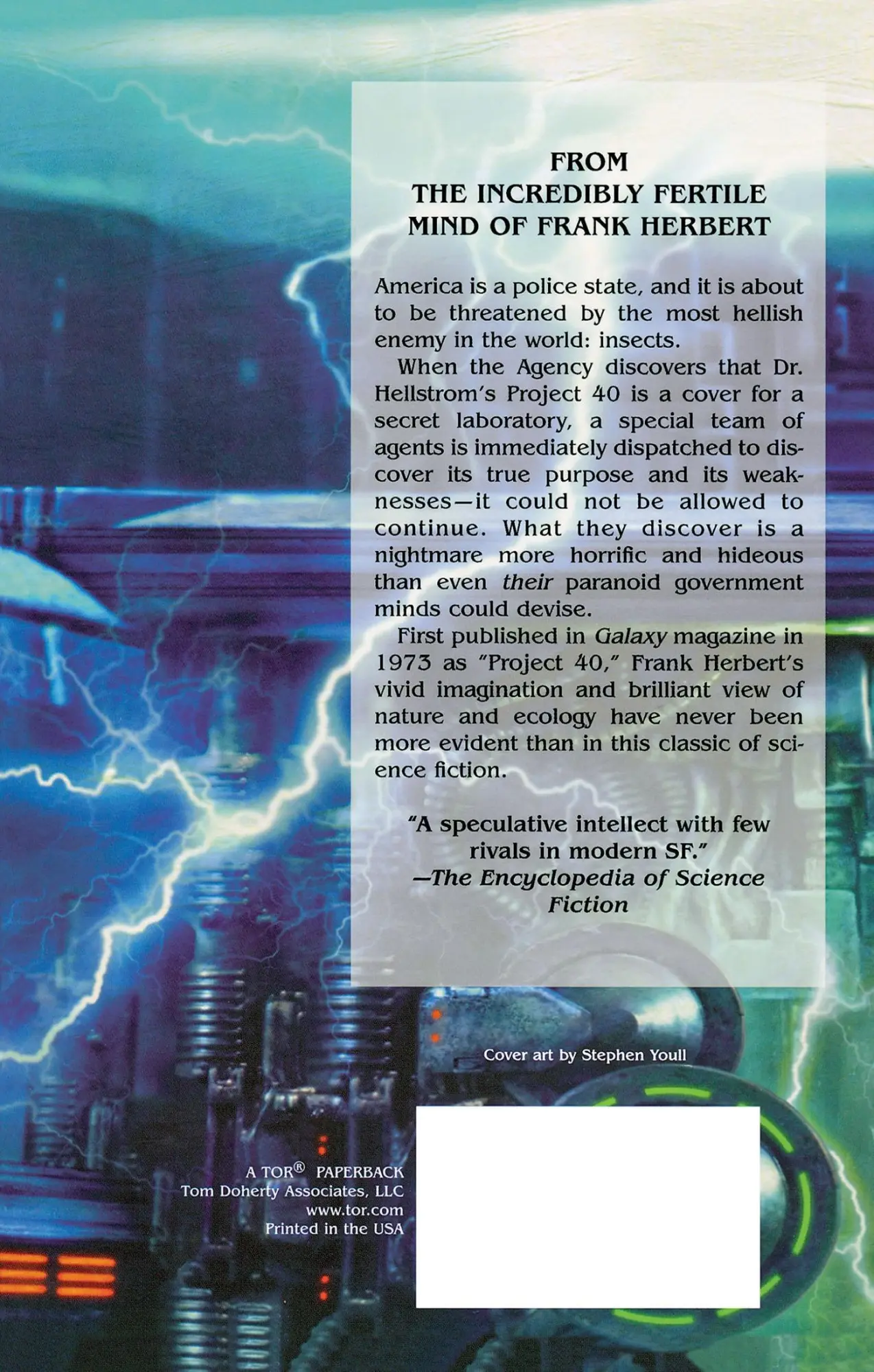 Rückseite: 9780765317728 | Hellstrom's Hive | Frank Herbert | Taschenbuch | Englisch | 2000