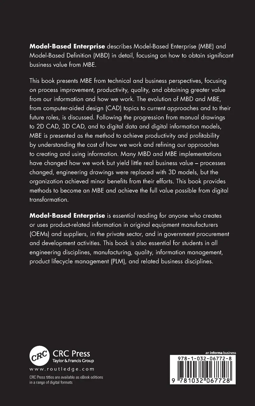 Rückseite: 9781032067728 | Model-Based Enterprise | Achieving Lasting Value with Mbd and MBE