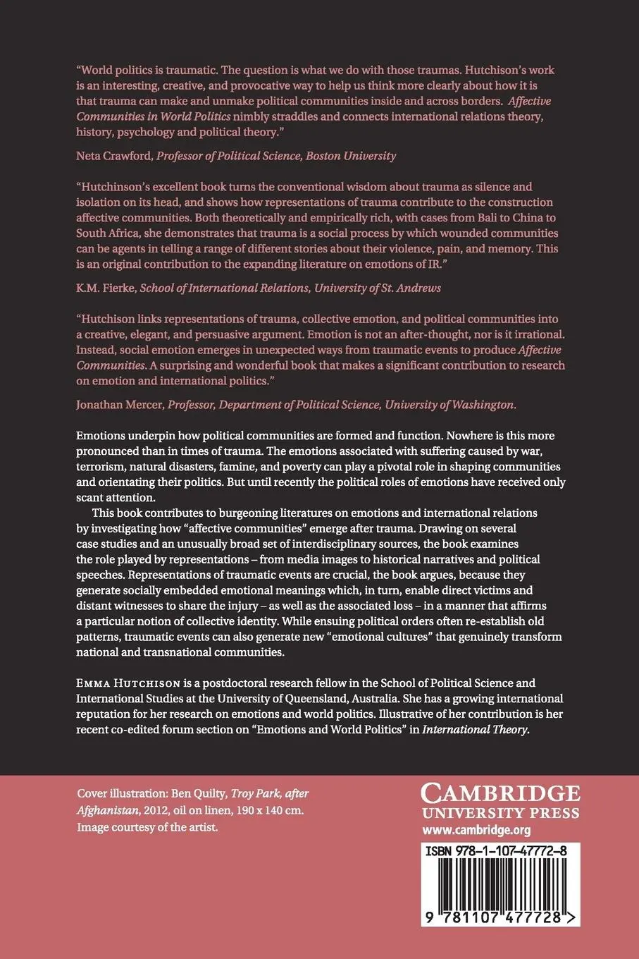 Rückseite: 9781107477728 | Affective Communities in World Politics | Emma Hutchison | Taschenbuch
