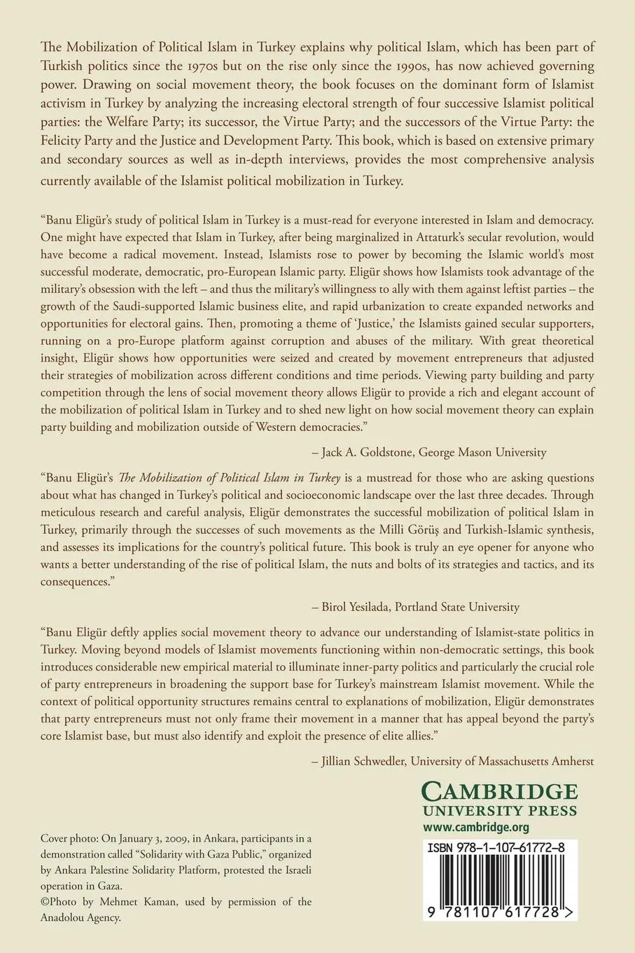 Rückseite: 9781107617728 | The Mobilization of Political Islam in Turkey | Banu Eligür | Buch