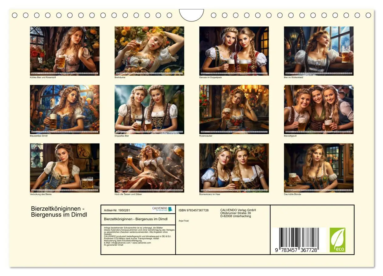 Bild: 9783457367728 | Bierzeltköniginnen - Biergenuss im Dirndl (Wandkalender 2026 DIN A4...