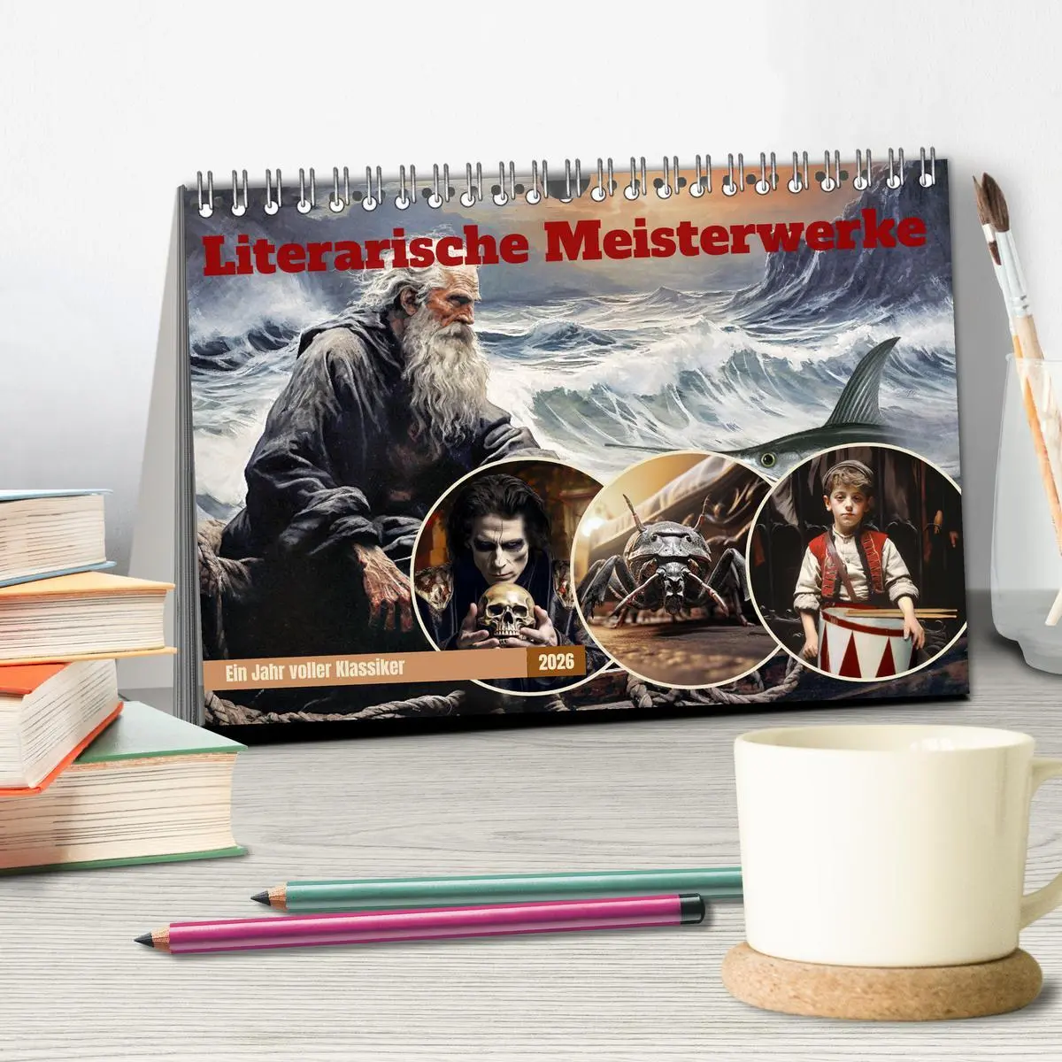 Bild: 9783457507728 | Literarische Meisterwerke (Tischkalender 2026 DIN A5 quer),...