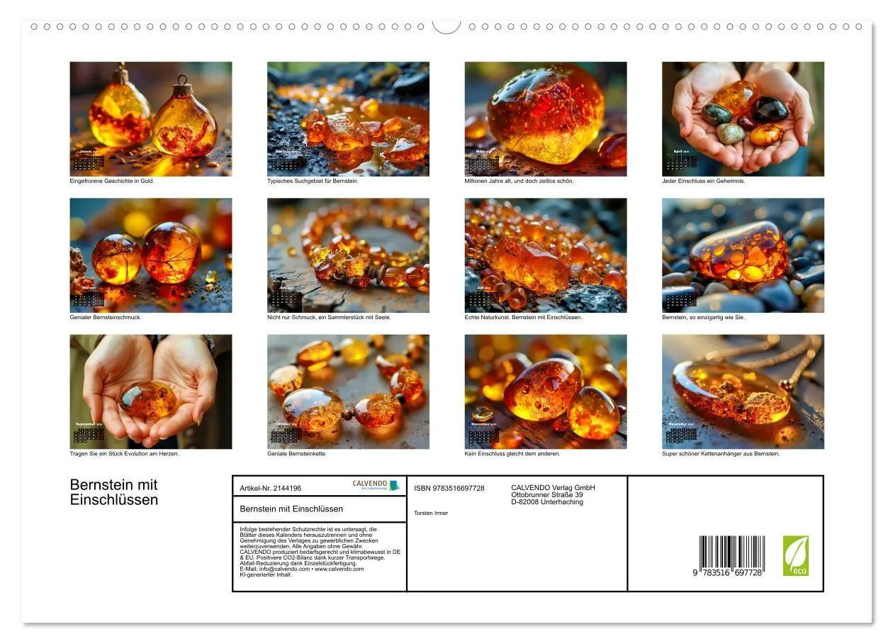 Bild: 9783516697728 | Bernstein mit Einschlüssen (hochwertiger Premium Wandkalender 2026...