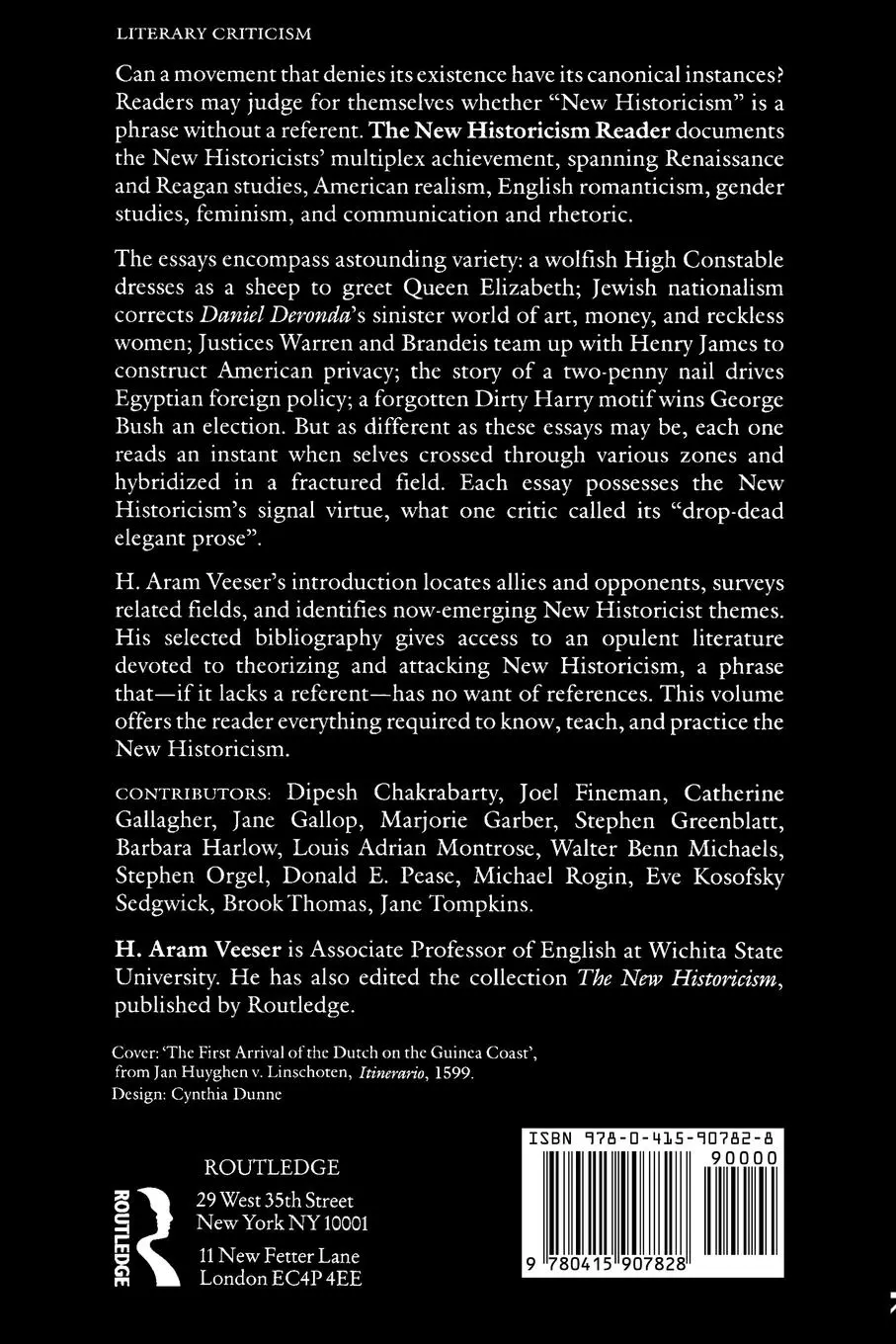 Rückseite: 9780415907828 | The New Historicism Reader | Harold Veeser | Taschenbuch | Englisch