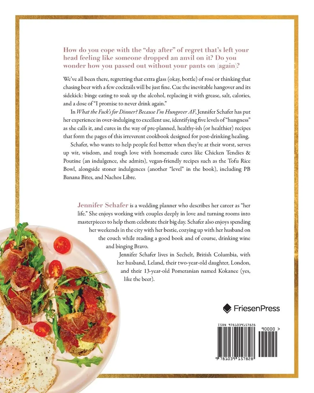Rückseite: 9781039157828 | What the F*ck's For Dinner | Because I Am Hungover AF | Schafer | Buch