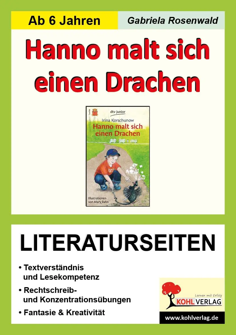 Cover: 9783956867828 | Hanno malt sich einen Drachen - Literaturseiten | Gabriela Rosenwald