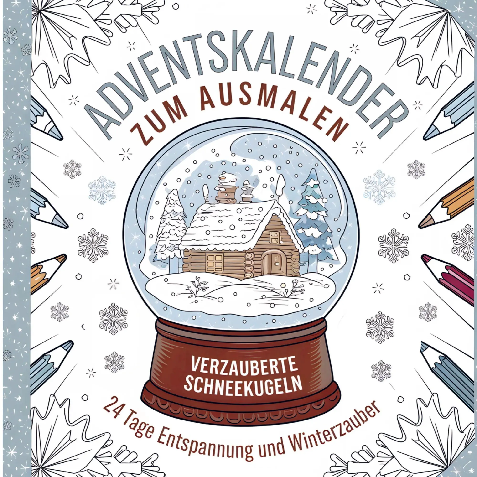 Cover: 9789403817828 | Adventskalender zum Ausmalen: Verzauberte Schneekugeln - 24 Tage...