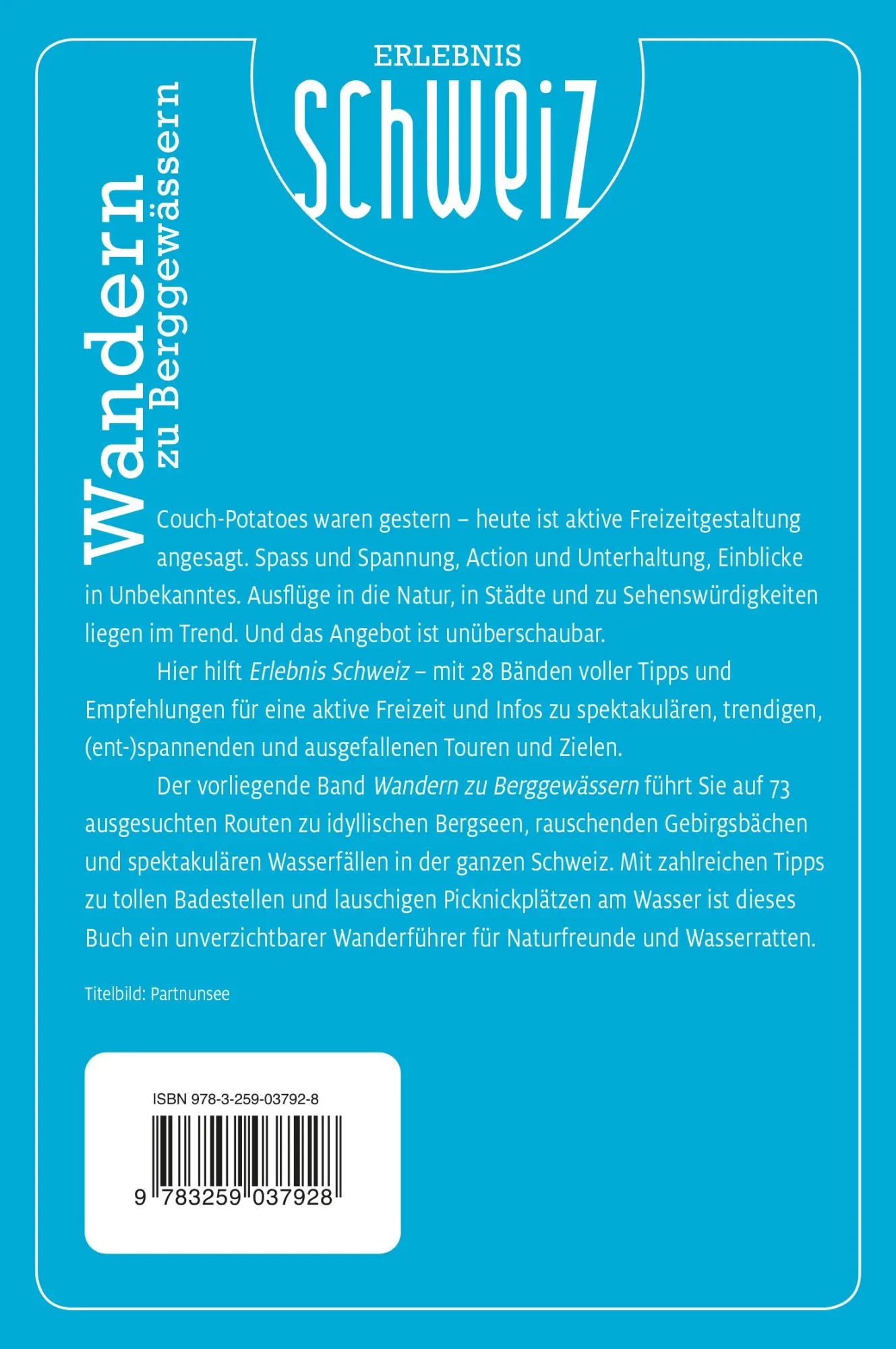 Rückseite: 9783259037928 | Kümmerly+Frey Erlebnis Schweiz Wandern zu Berggewässern - Wanderführer