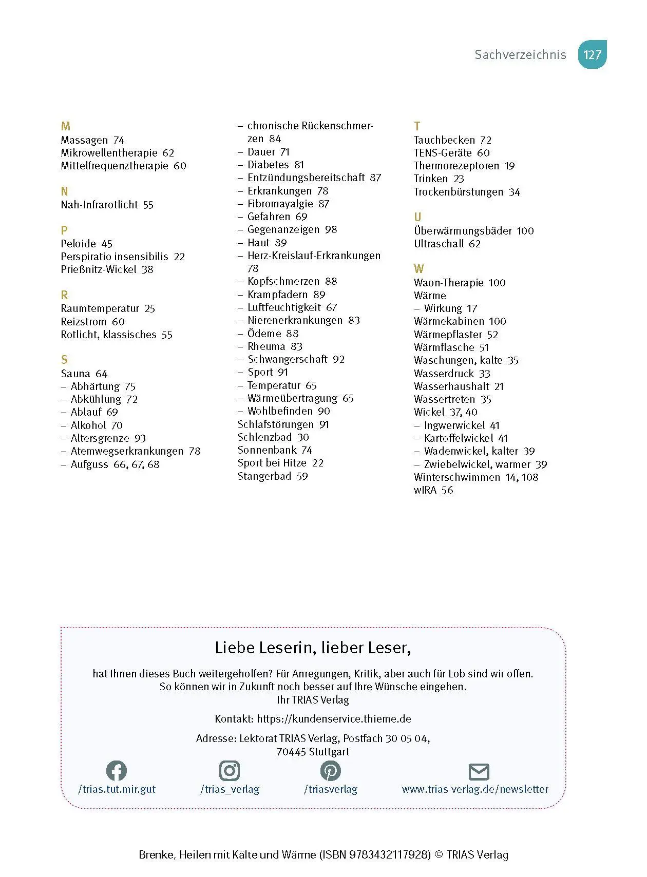 Bild: 9783432117928 | Heilen mit Kälte und Wärme | Rainer Brenke | Taschenbuch | 132 S.